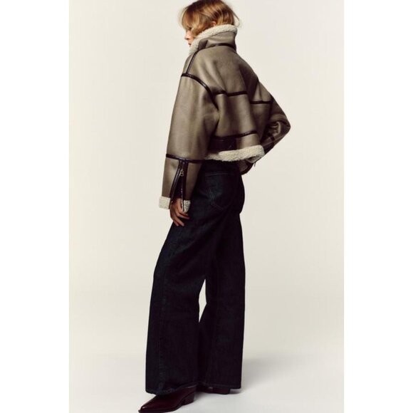 ZARA SHORT DOUBLE-FACED JACKET - Picture 6 of 10
